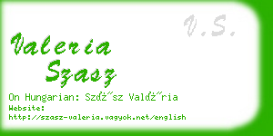 valeria szasz business card
